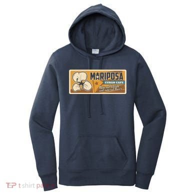 Cuba Travel Retro Cuban Café Mariposa Women's Hoodie