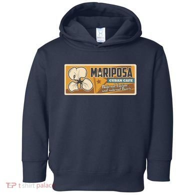 Cuba Travel Retro Cuban Café Mariposa Toddler Hoodie