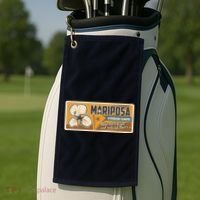 Cuba Travel Retro Cuban Café Mariposa Golf Towel thumb 2