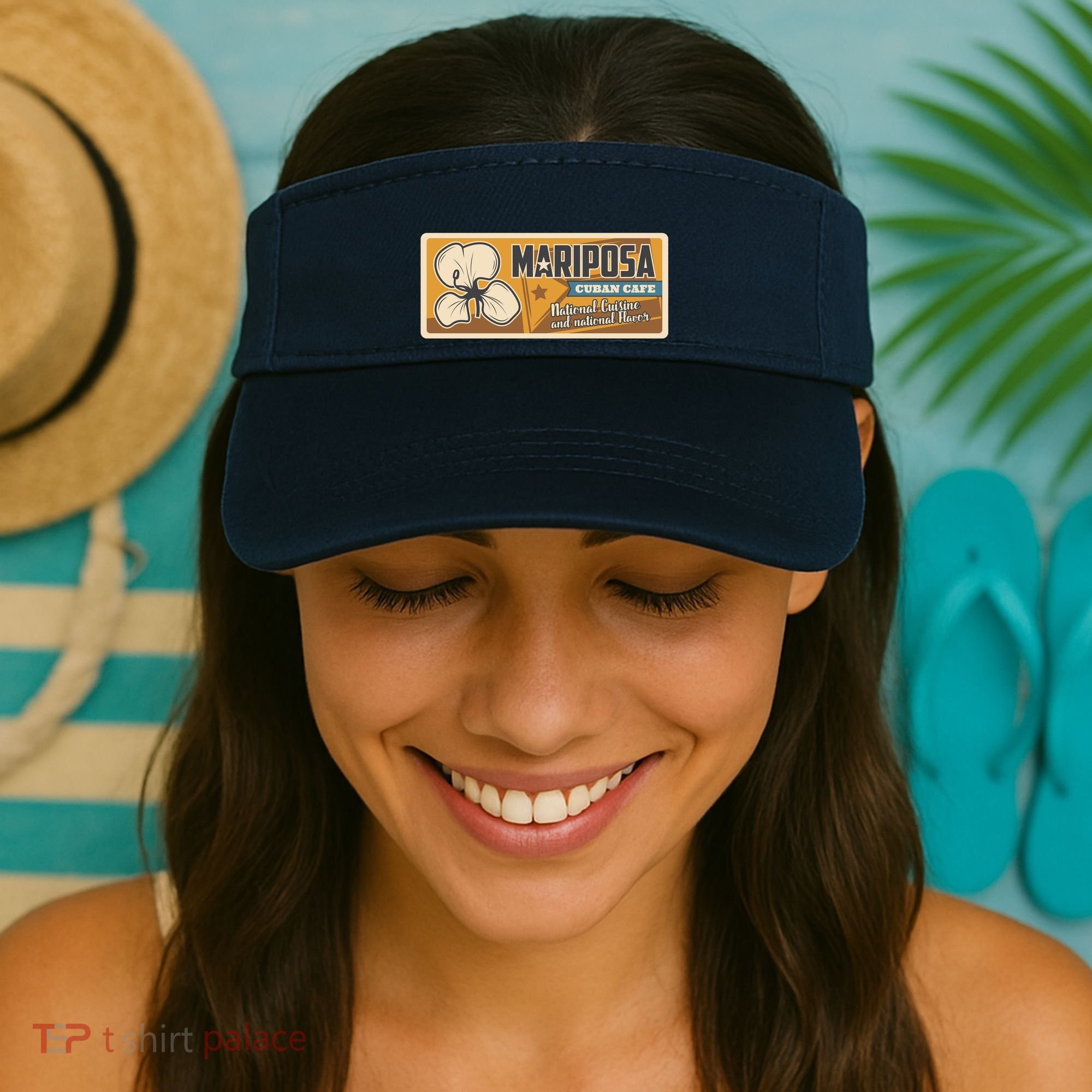 Cuba Travel Retro Cuban Café Mariposa Visor
