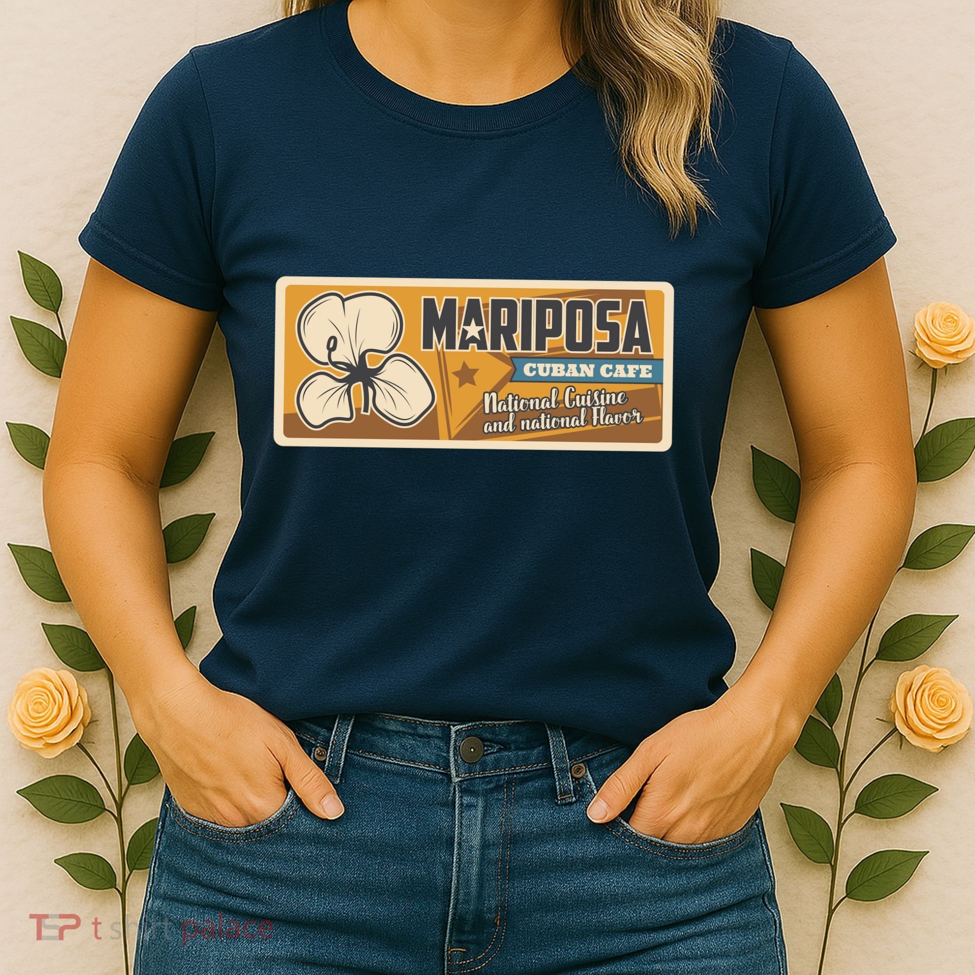 Cuba Travel Retro Cuban Café Mariposa Women's T-Shirt