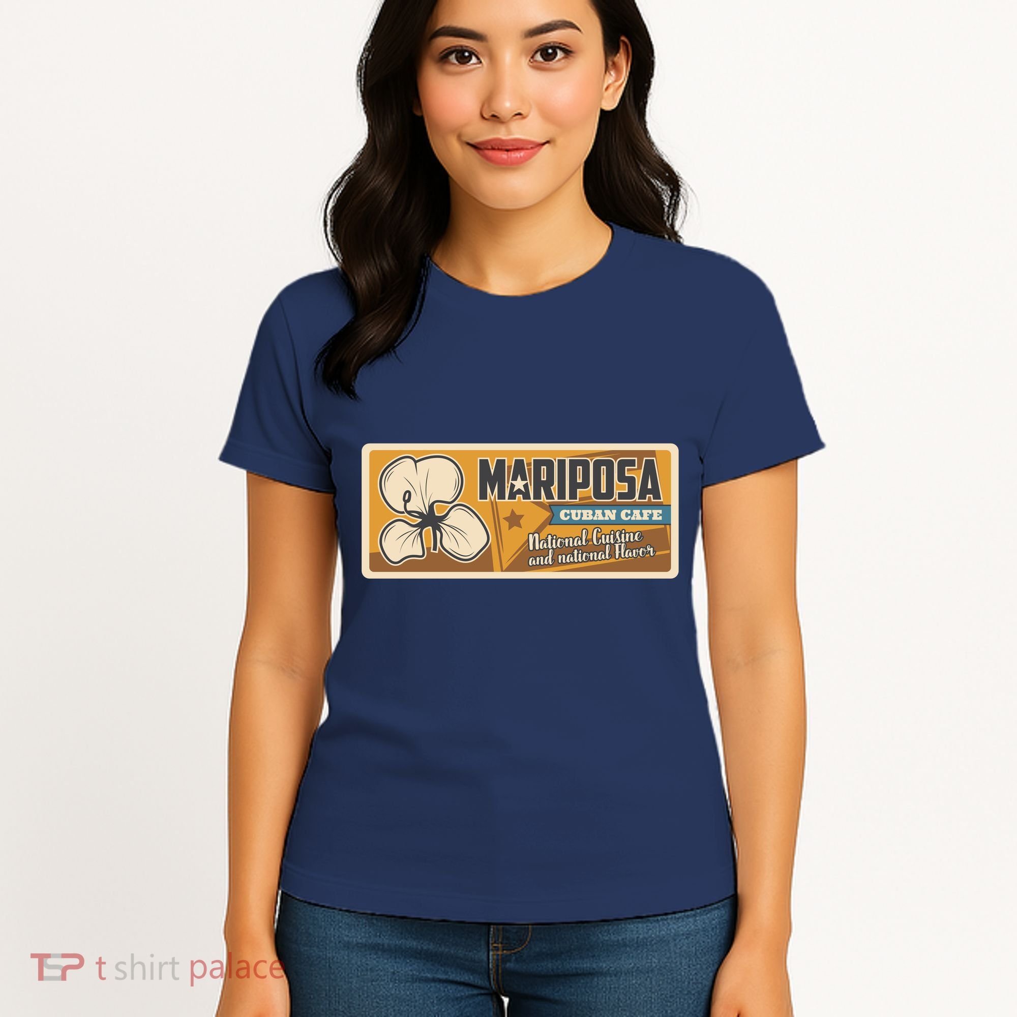 Cuba Travel Retro Cuban Café Mariposa Women's T-Shirt