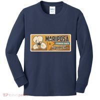 Cuba Travel Retro Cuban Café Mariposa Kids Long Sleeve Shirt thumb 0