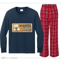 Cuba Travel Retro Cuban Café Mariposa Kids Long Sleeve Plaid Pajama Set thumb 0
