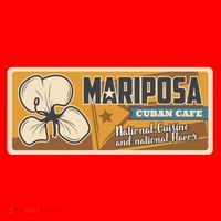 Cuba Travel Retro Cuban Café Mariposa Santa Hat thumb 1
