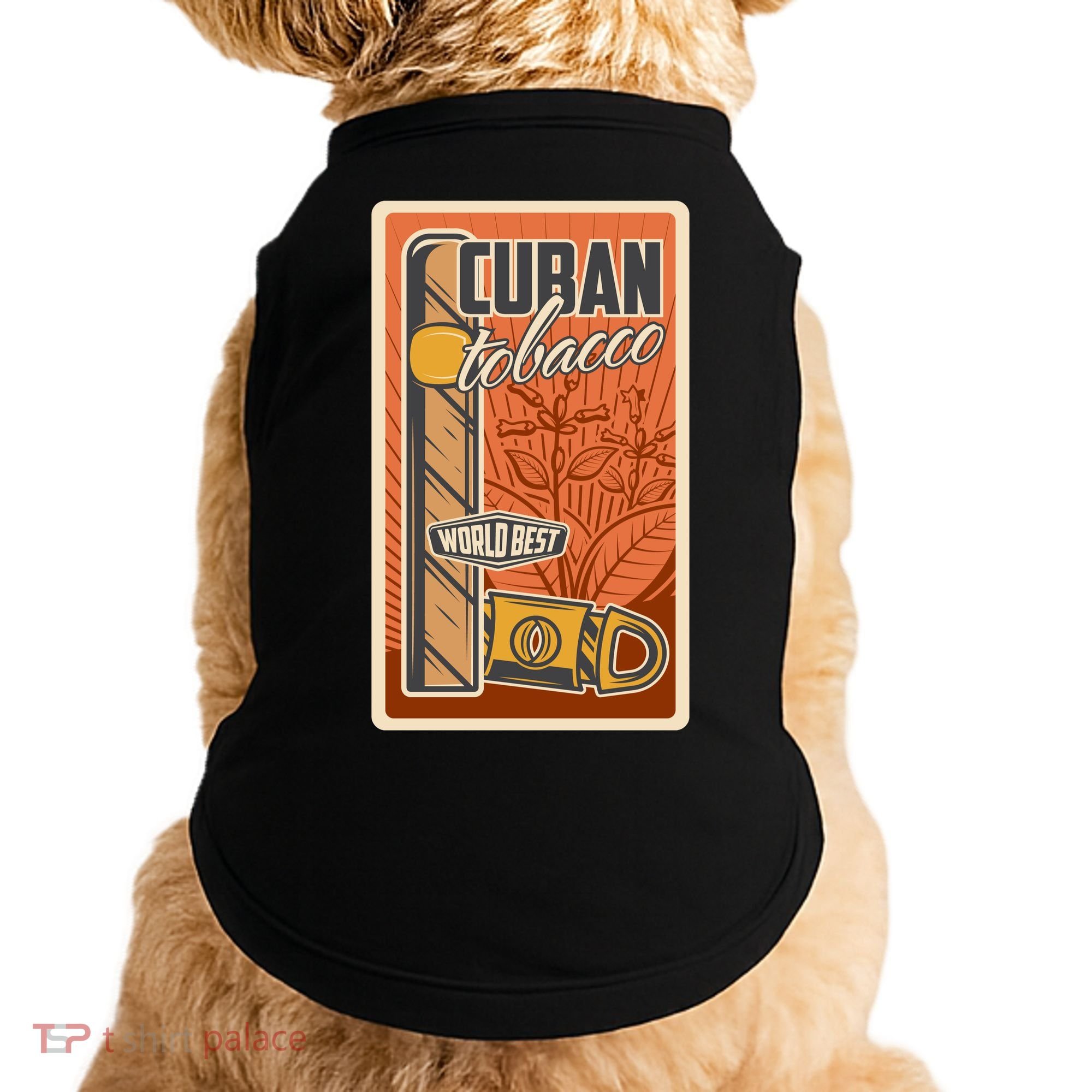 Cuba Travel Retro Cuban Cigar Tabaco Doggie Tank