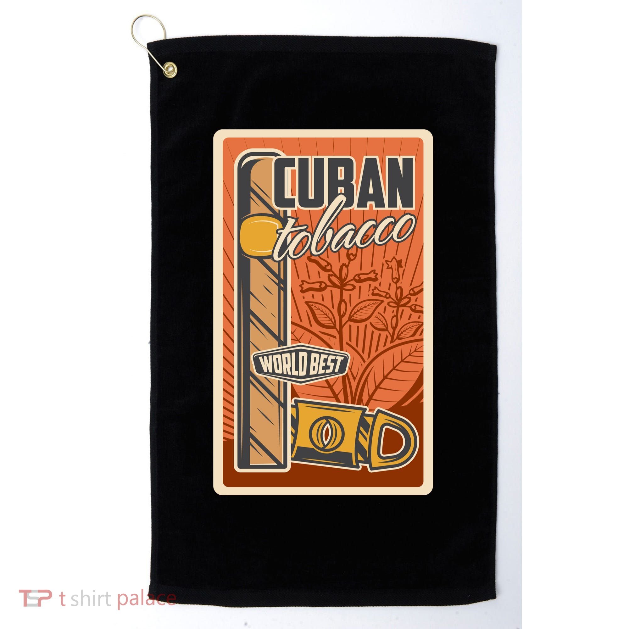 Cuba Travel Retro Cuban Cigar Tabaco Golf Towel