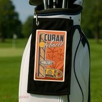 Cuba Travel Retro Cuban Cigar Tabaco Golf Towel thumb 2