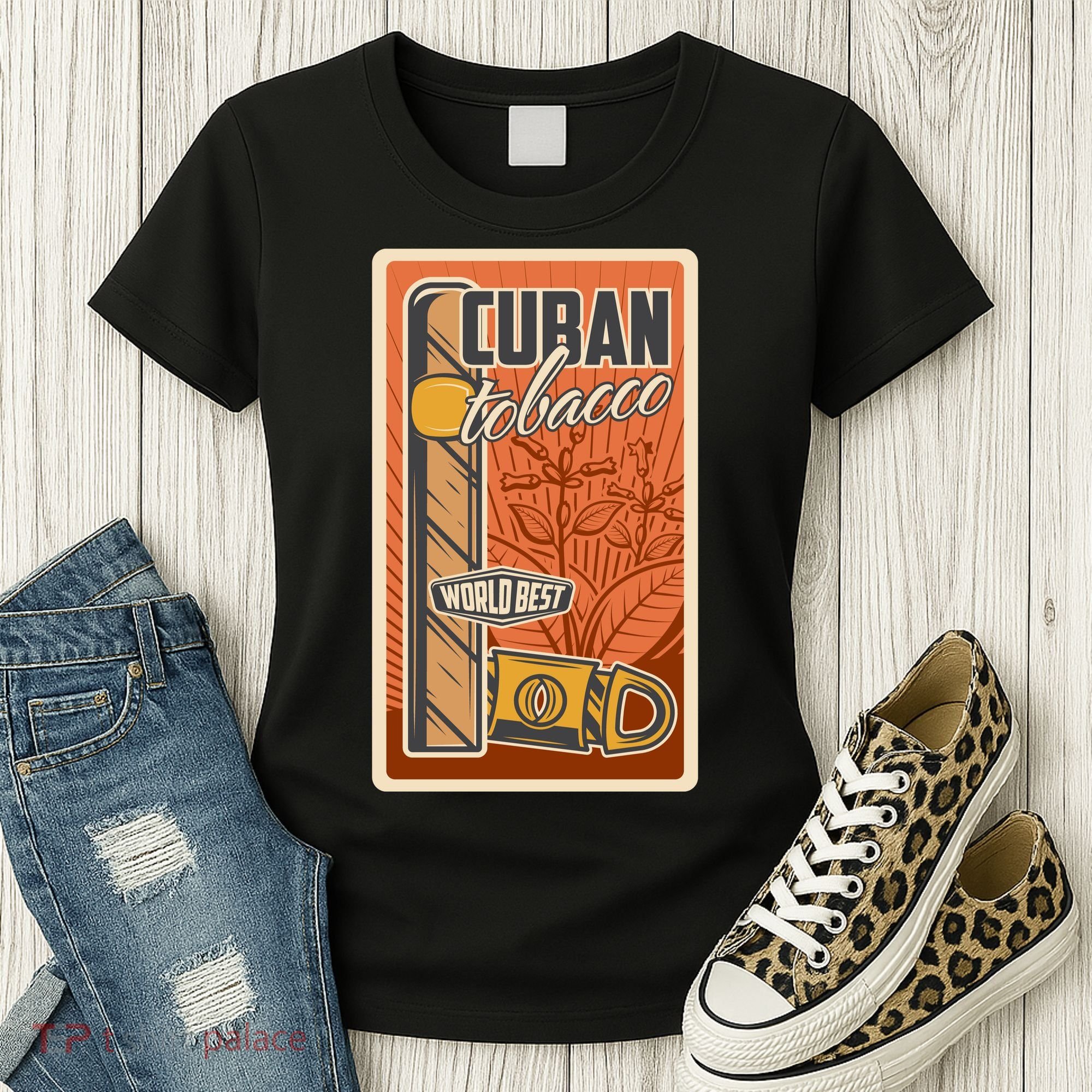 Cuba Travel Retro Cuban Cigar Tabaco Women's T-Shirt