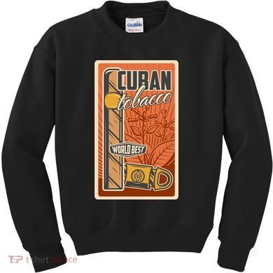 Cuba Travel Retro Cuban Cigar Tabaco Kids Sweatshirt