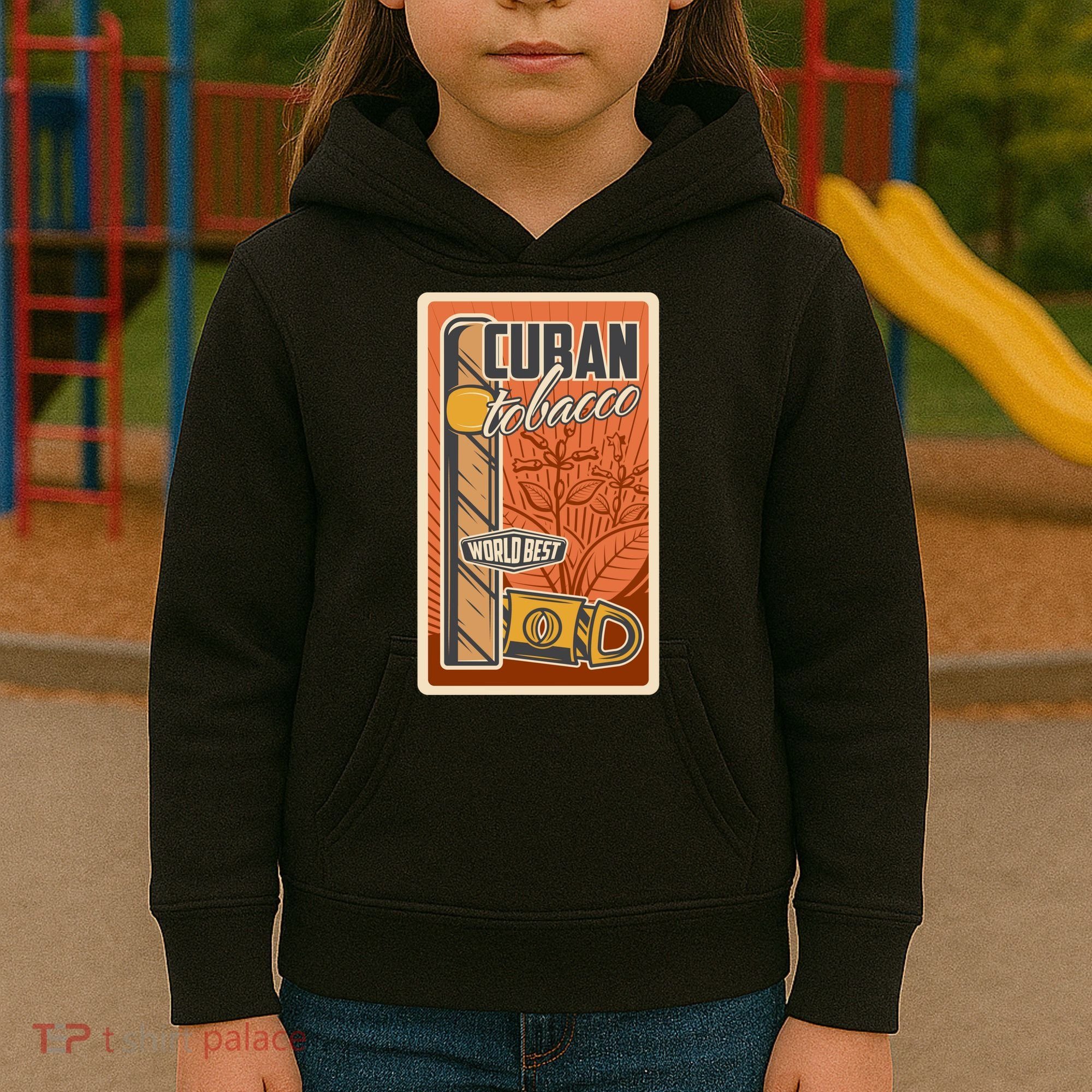 Cuba Travel Retro Cuban Cigar Tabaco Kids Hoodie