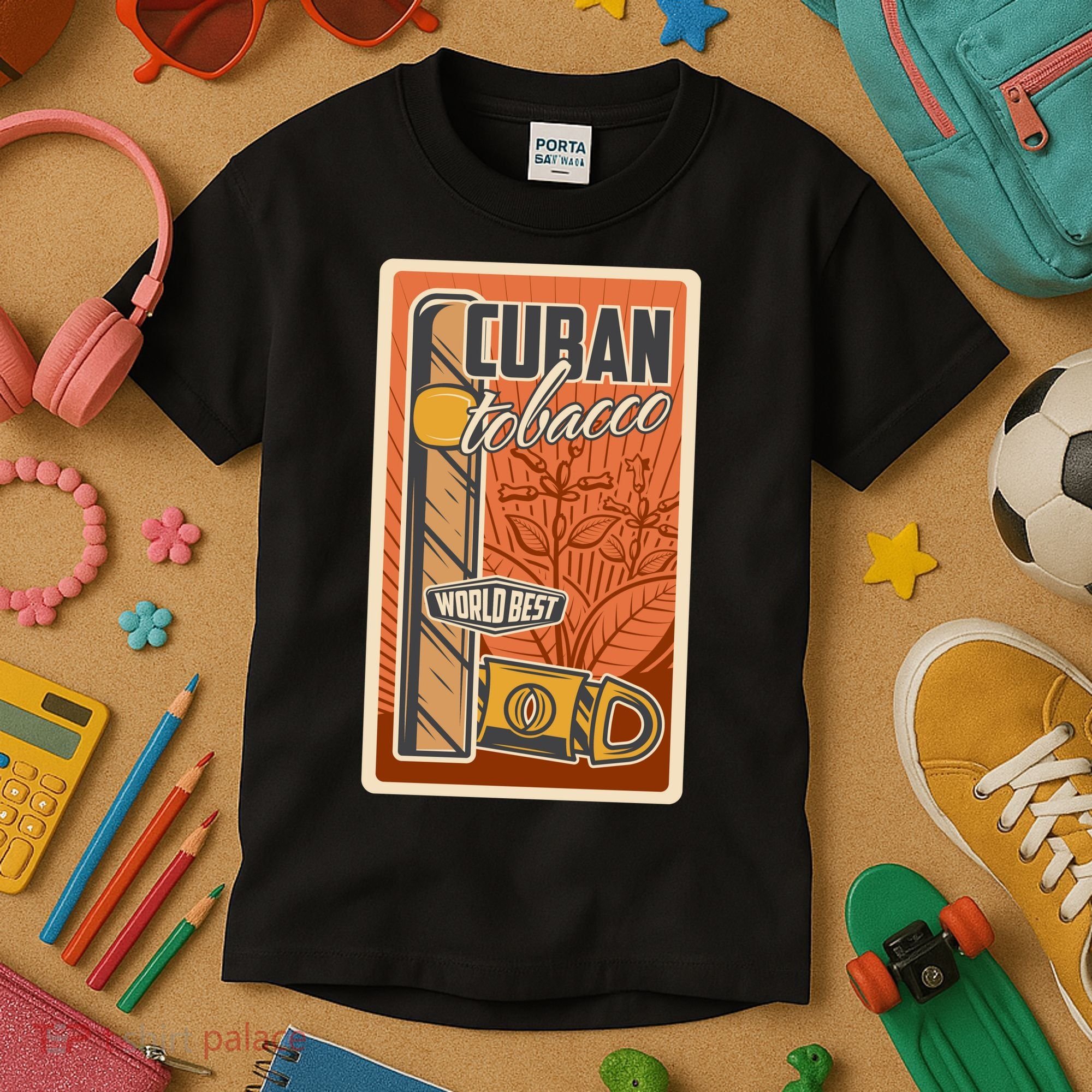 Cuba Travel Retro Cuban Cigar Tabaco Kids T-Shirt
