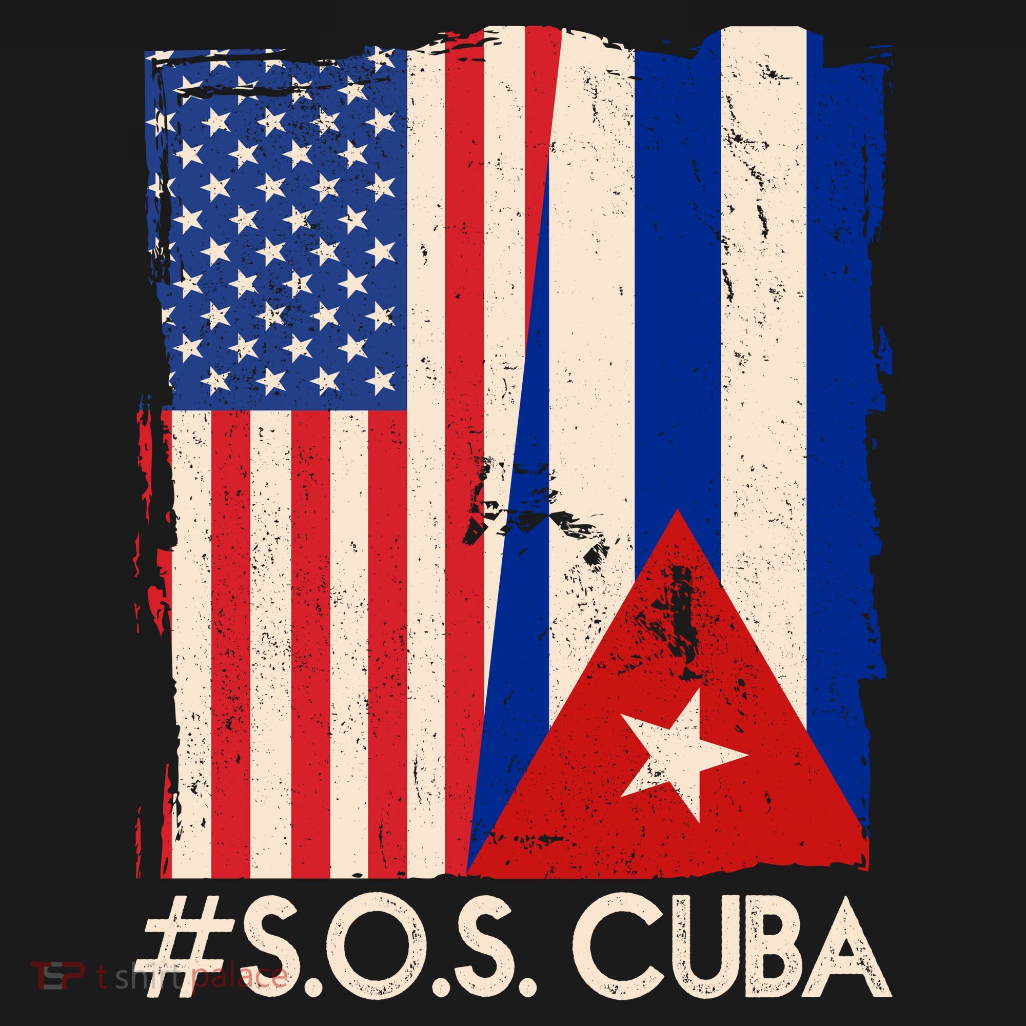 Cuba USA Flags United #S.O.S.CUBA Backpack