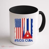 Cuba USA Flags United #S.O.S.CUBA Coffee Mug thumb 1
