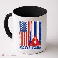 Cuba USA Flags United #S.O.S.CUBA Coffee Mug thumb 0