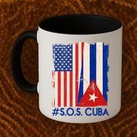 Cuba USA Flags United #S.O.S.CUBA Coffee Mug thumb 2