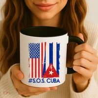 Cuba USA Flags United #S.O.S.CUBA Coffee Mug thumb 3