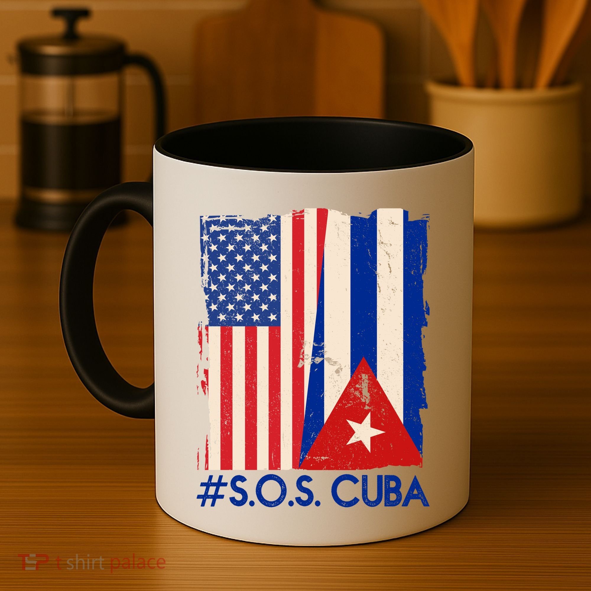 Cuba USA Flags United #S.O.S.CUBA Coffee Mug