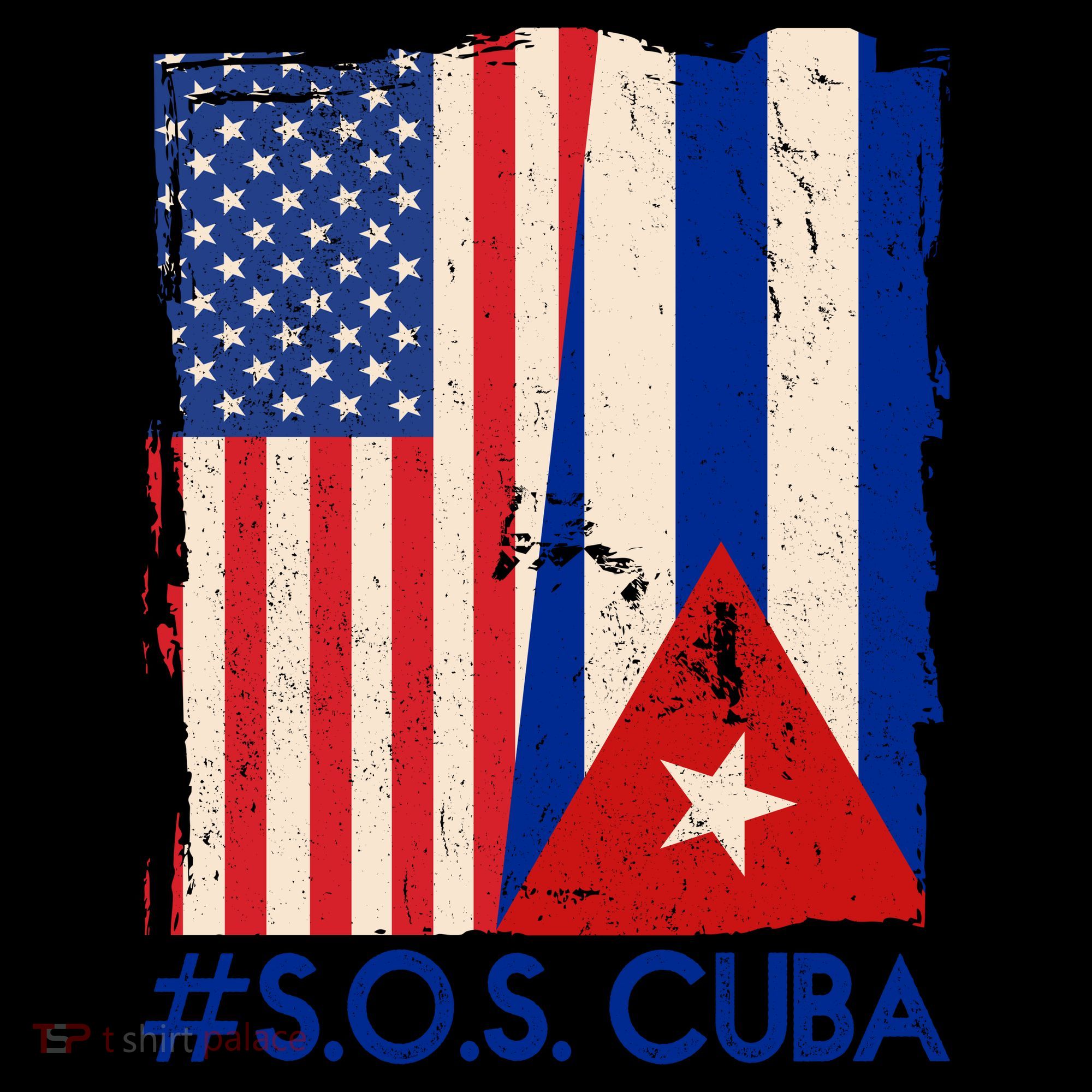 Cuba USA Flags United #S.O.S.CUBA Coffee Mug