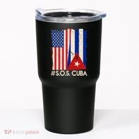 Cuba USA Flags United #S.O.S.CUBA Tumbler thumb 0