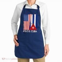 Cuba USA Flags United #S.O.S.CUBA Apron thumb 2