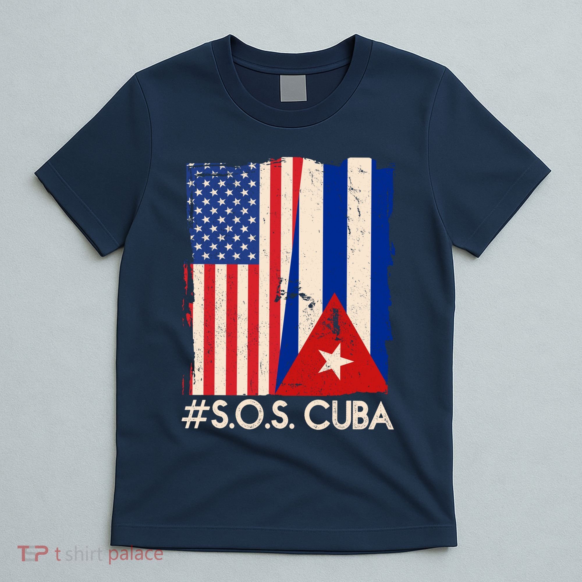 Cuba USA Flags United #S.O.S.CUBA T-Shirt