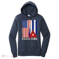 Cuba USA Flags United #S.O.S.CUBA Women's Hoodie thumb 0