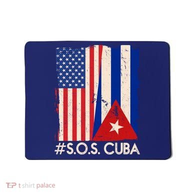 Cuba USA Flags United #S.O.S.CUBA Mousepad