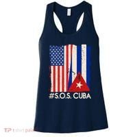 Cuba USA Flags United #S.O.S.CUBA Women's Tank Top thumb 0