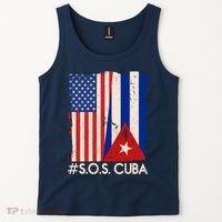 Cuba USA Flags United #S.O.S.CUBA Tank Top thumb 2