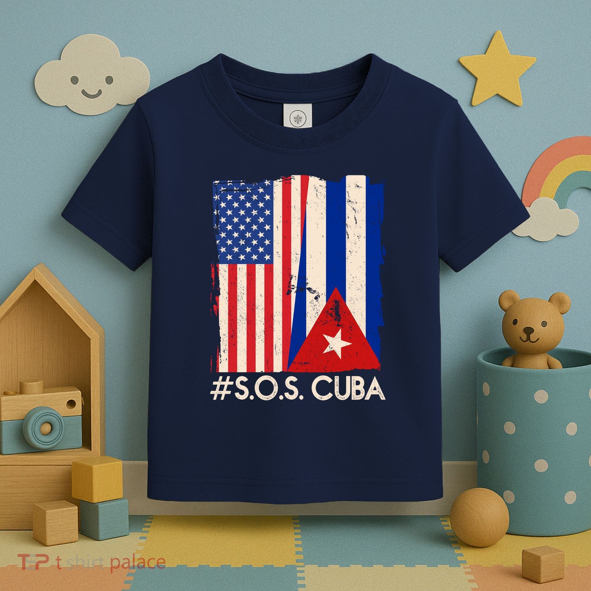 Cuba USA Flags United #S.O.S.CUBA Toddler T-Shirt