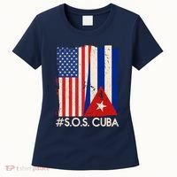Cuba USA Flags United #S.O.S.CUBA Women's T-Shirt thumb 0