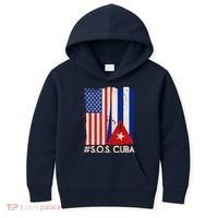 Cuba USA Flags United #S.O.S.CUBA Kids Hoodie thumb 0