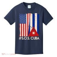 Cuba USA Flags United #S.O.S.CUBA Kids T-Shirt thumb 0