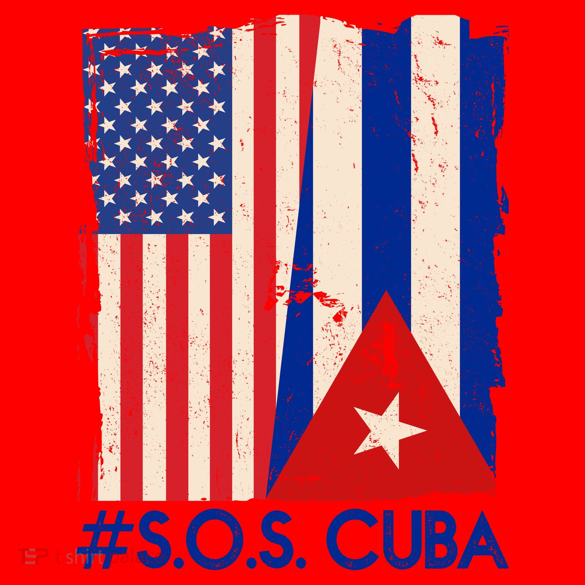 Cuba USA Flags United #S.O.S.CUBA Santa Hat