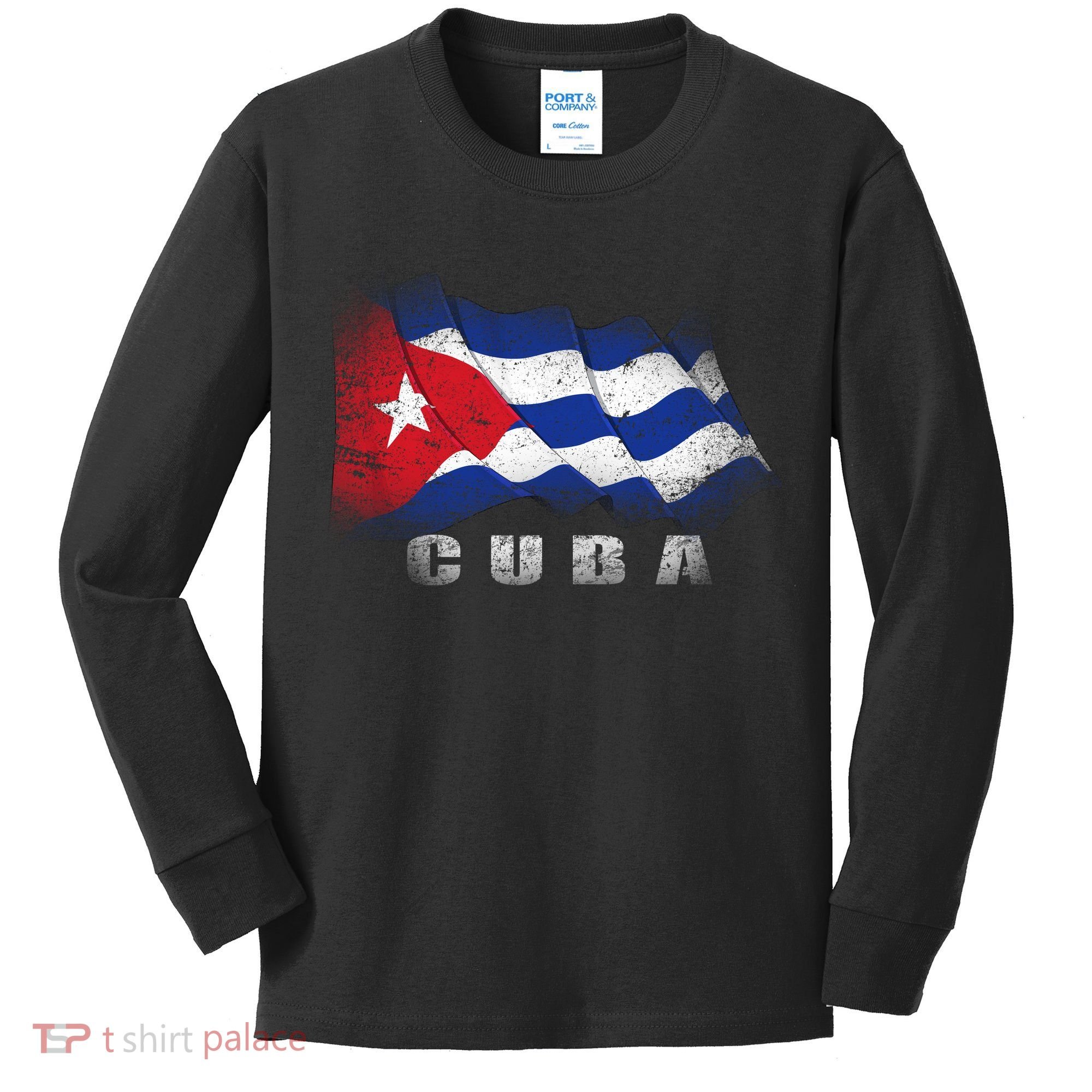 Cuban Flag Cuba Kids Long Sleeve Shirt