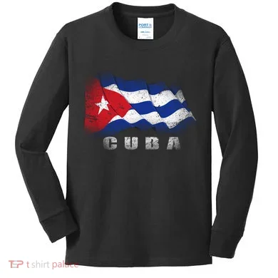 Cuban Flag Cuba Kids Long Sleeve Shirt