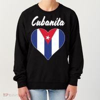 Cubanita Women Cuba Flag Hear Women's Sweatshirt thumb 0