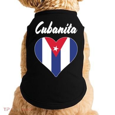 Cubanita Women Cuba Flag Hear Doggie Tank