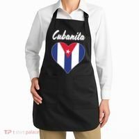 Cubanita Women Cuba Flag Hear Apron thumb 2