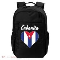 Cubanita Women Cuba Flag Hear Backpack thumb 0