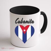 Cubanita Women Cuba Flag Hear Coffee Mug thumb 1