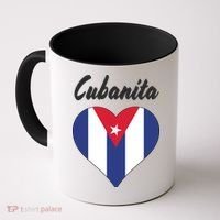 Cubanita Women Cuba Flag Hear Coffee Mug thumb 0