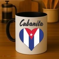 Cubanita Women Cuba Flag Hear Coffee Mug thumb 4
