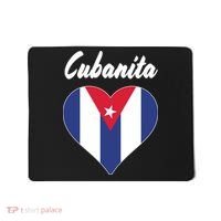 Cubanita Women Cuba Flag Hear Mousepad thumb 0