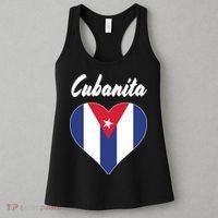 Cubanita Women Cuba Flag Hear Women's Tank Top thumb 3