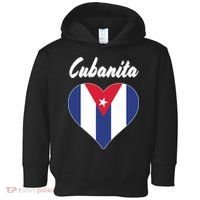 Cubanita Women Cuba Flag Hear Toddler Hoodie thumb 0