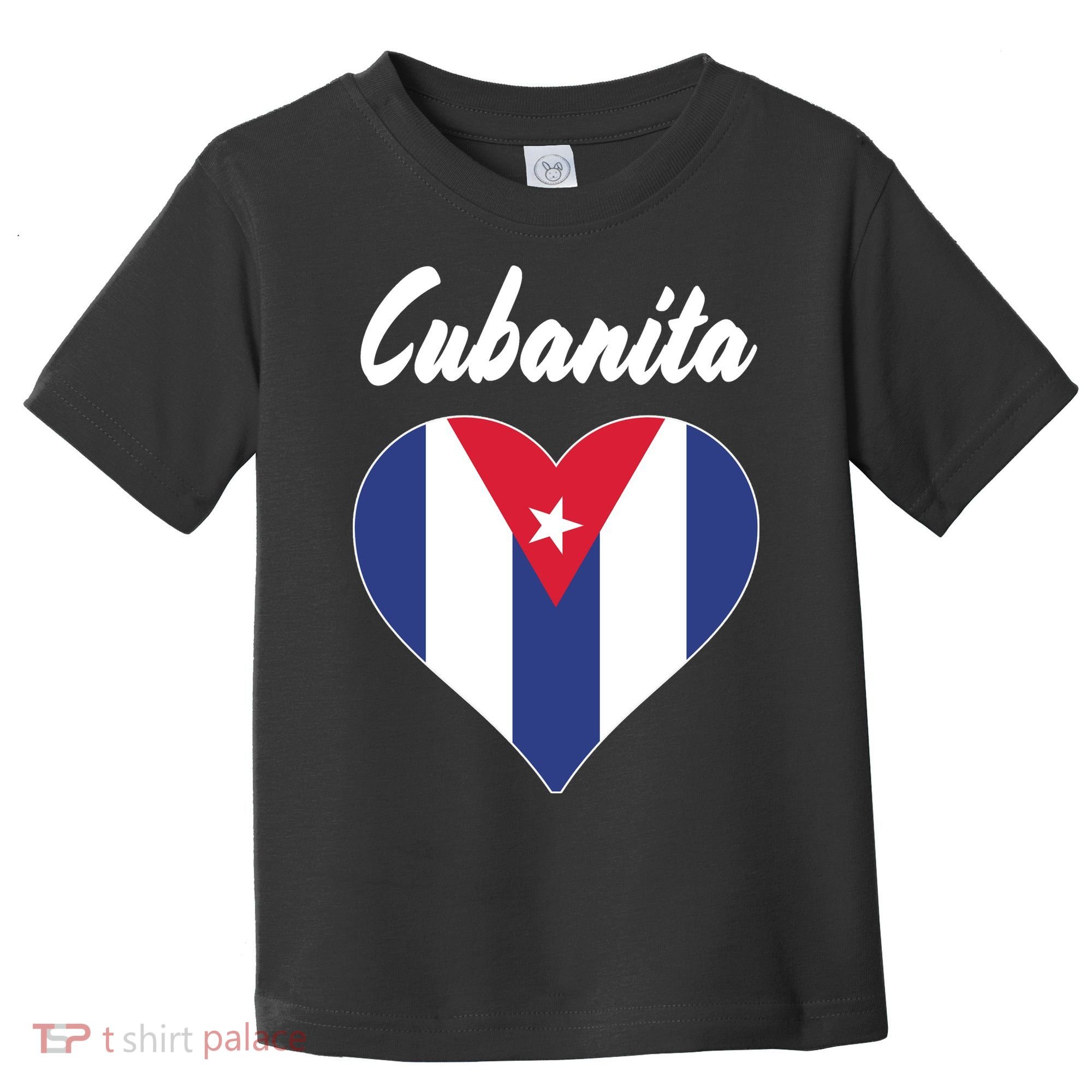 Cubanita Women Cuba Flag Hear Toddler T-Shirt