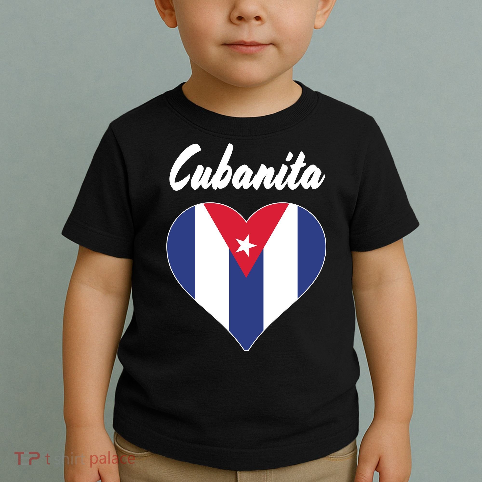 Cubanita Women Cuba Flag Hear Toddler T-Shirt