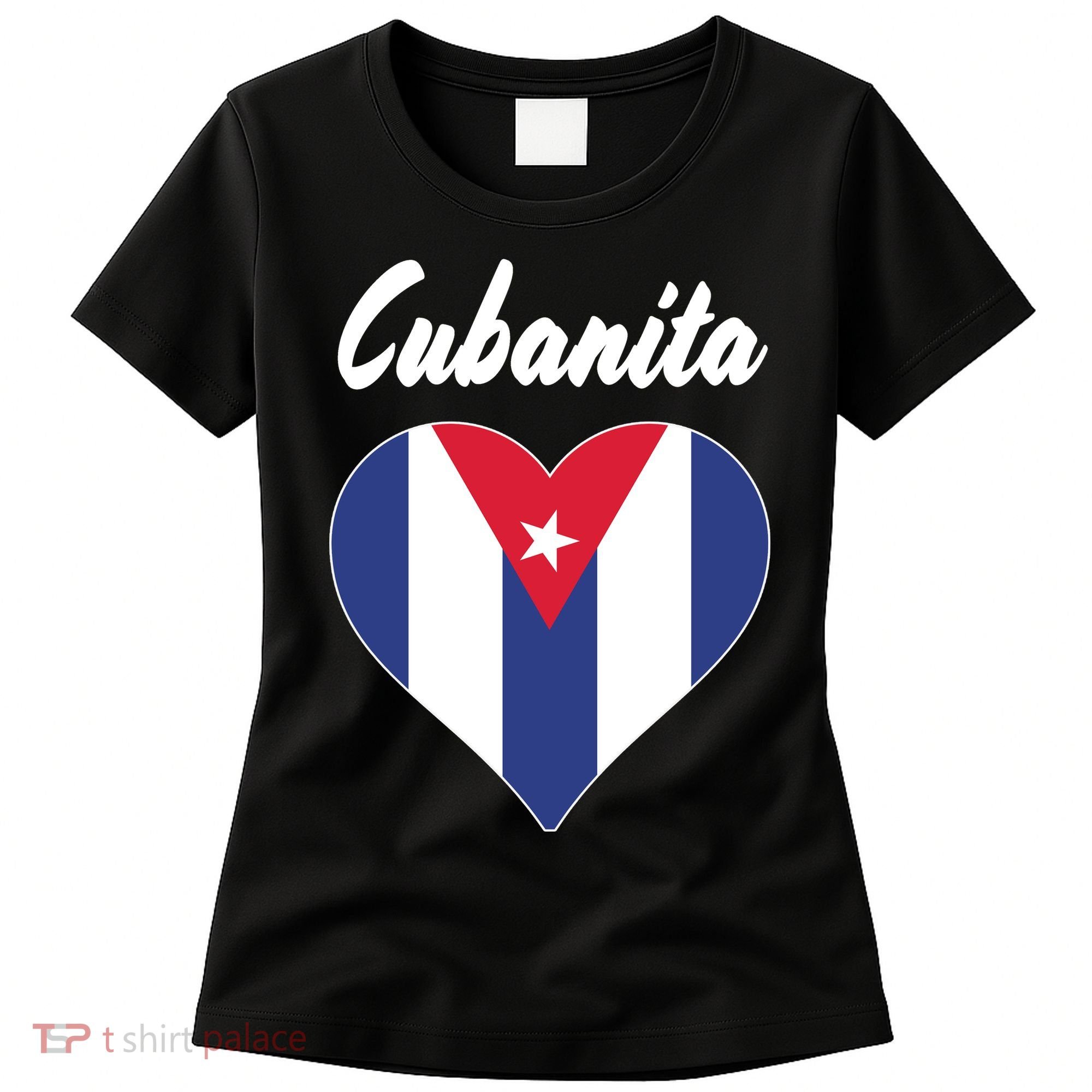 Cubanita Women Cuba Flag Hear Women's T-Shirt